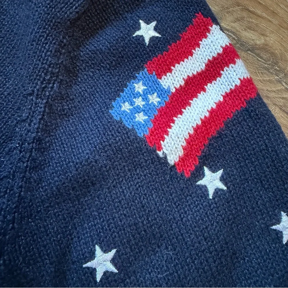 Vintage Y2K American Flag Cardigan Vintage Y2K Cardigan Fourth of July Sweater - Picture 9 of 10